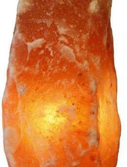 HIMALAYA SALT DREAMS Salzkristall-Tischlampe Rock, Leuchtmittel wechselbar, Warmweiß, Handgefertigt - jeder Stein ein Unikat, H: ca.29 cm, ca.7-10 kg