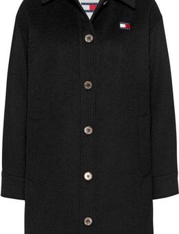 Tommy Jeans Kurzmantel TJW WOOL COAT EXT mit Logostickerei