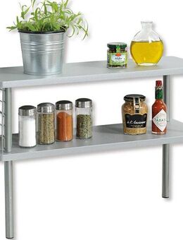 KESPER® Ablageregal, mit 2 Ablageböden in Farbe grau