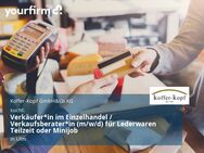 Verkäufer*in im Einzelhandel / Verkaufsberater*in (m/w/d) für Lederwaren Teilzeit oder Minijob - Ulm
