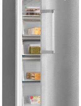 exquisit Gefrierschrank GS380-NF-H-050D inoxlook, 185,5 cm hoch, 71 cm breit, Türanschlag wechselbar