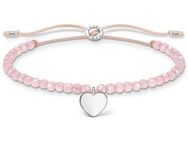 THOMAS SABO Armband rosa Perlen mit Herz, roségold, A1985-813-9-L20V, A1985-893-9-L20V, mit Rosenquarz oder Jaspis