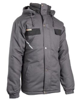 Premium Edition isolierte Winterjacke mit Reflektoren Kapuze grau - Wuppertal