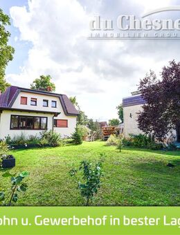 Modernes Anwesen mit Gewerbehalle – Vielseitige Nutzungsmöglichkeiten auf großem Grundstück am Feld - Ludwigsfelde