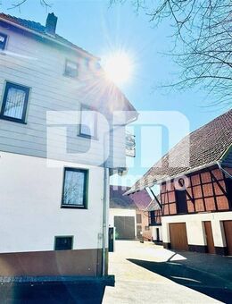 Großer Dreiseithof mit 2 bis 3 Wohneinheiten, 3 Nebengebäuden + großem Grundstück - Rhumspringe