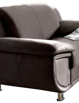 TRENDMANUFAKTUR Sessel Rondo, Breite 121 cm, breite Armlehnen, Füße chromfarben, Big-Sessel wahlweise mit Federkern, bequem