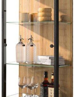 fif möbel Vitrine OPTIMA Standvitrine, Vitrinenschrank, Glasvitrine, Sammlervitrine, LED