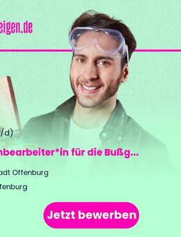 Sachbearbeiter*in für die Bußgeldstelle Fachbereich Tiefbau und Verkehr, Abteilung Straßen- und Verkehrsrecht - Offenburg