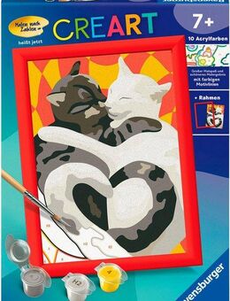 Ravensburger Malen nach Zahlen CreArt, Katzen-Liebe, Made in Europe