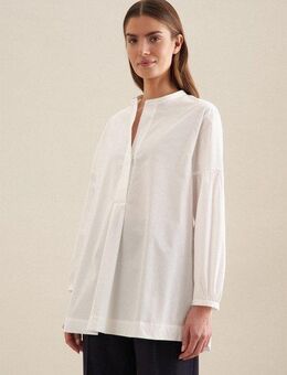 seidensticker Klassische Bluse Schwarze Rose Langarm Rundhals Uni