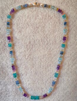 Multi Edelstein Kette, 44 cm, 91 Karat, neu - Altenkirchen (Rheinland-Pfalz)