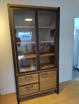 Vitrine Glastüren Metall Holz Eiche Design Metalo Henders & Hazel - Köln
