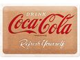 Tolles Coca Cola Blechschild Cardboard Logo Bar Kneipe Gaststätte in 80331