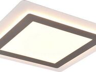 TRIO Leuchten LED Deckenleuchte MORGAN, quadratische Deckenlampe 45x45cm, dimmbar, CCT, Memoryfunktion, Nachtlichtfunktion, LED fest integriert, warmweiß - kaltweiß, Nachtlicht, Timer, 46W 6000 Lumen, 2700-6500 Kelvin, mit Fernbedienung
