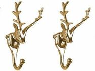 Home affaire Wandhaken Wandgarderobe Kleiderhaken 4er SET Geweih in Kupfer Hirschgeweih, (Set, 4), aus Aluminium