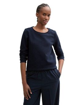 TOM TAILOR Denim Sweatshirt mit gerafften Ärmeln