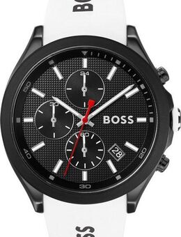 BOSS Chronograph VELOCITY 1513718, Quarzuhr, Herrenuhr, Armbanduhr, Stoppfunktion, Silikonarmband