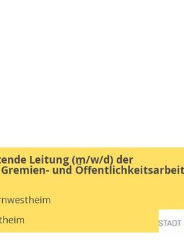 Stellvertretende Leitung (m/w/d) der Stabsstelle Gremien- und Öffentlichkeitsarbeit - Kornwestheim