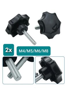 Sterngriff Klemmknopf Gewinde Schraube Kreuzgriff M4 M5 M6 M8 Gewindebolzen 16MM 7,90 €* - Villingen-Schwenningen
