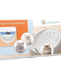 Lucky-Kitty Katzenbrunnen Keramik - Zubehör: Langhaar-Dauerfilter