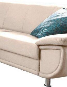 TRENDMANUFAKTUR 3-Sitzer Rondo, Breite 207 cm, breite Armlehnen, Füße chromfarben, wahlweise mit Federkern, pflegeleichte Bezügen, Unser Dauertiefpreis