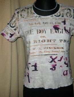 NEUw * Sexy * modern * Retro * Graffiti- Style * Bodycon * T- Shirt "Pat Too Pat" Gr. 40- 42/ M * Pastell- bunt * - Riedlingen