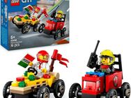 LEGO® Pizzalieferwagen vs. Löschauto (60458), LEGO City Konstruktionsspielsteine, (70 St), Made in Europe