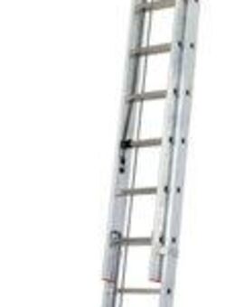 KRAUSE Schiebeleiter Seilzugleiter Robilo, Alu, 2x18 Sprossen, Arbeitshöhe ca. 980 cm