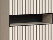welltime Hochschrank Amrum (1-St) Breite 40cm, geräumiger Hochschrank Eiche Rillenoptik Badschrank