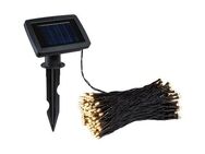 Paulmann LED Gartenstrahler Solar Lichterkette Aurinka IP44 3000K 0lm/m Schwarz, LED fest integriert, Warmweiß