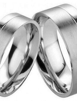 Klassisch Edelstahlringe E176 ohne Stein mit Gravur - Aholming