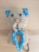 Maus aus Sackleinen, Stofftier, Dekoration in 70329