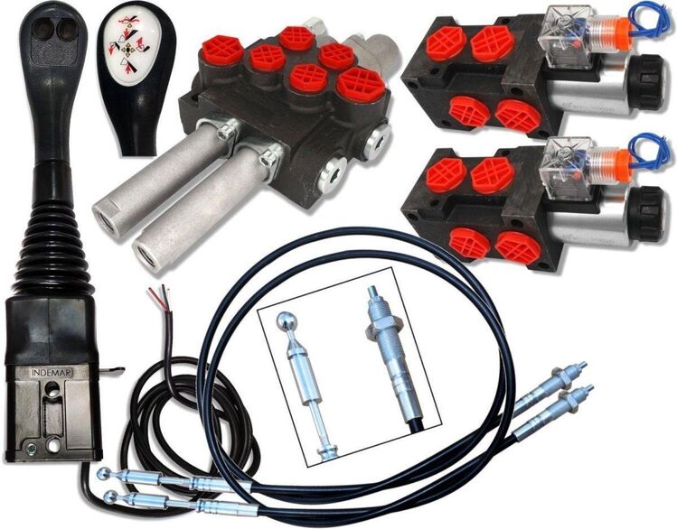 Hydraulikverteiler 4 SEK 40L SET Joystick Frontlader Magnetventil - Wuppertal
