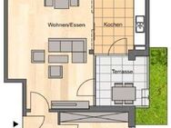 Erstbezug - 2 Raum-Wohnung mit Terrasse, Badewanne+Dusche - Jena