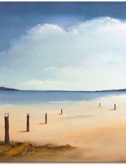 Artland Leinwandbild Am Strand entlang, Strand (1 St), auf Keilrahmen gespannt
