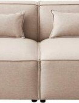 LeGer Home by Lena Gercke 3-Sitzer PIARA, XXL Sofa mit Kedernaht, Big-Sofa in Cord oder Leinenoptik, schwarze Füße, bequemer Sitzkomfort, extra tiefe Sitzfläche