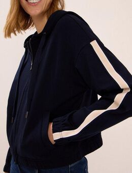 CECIL Kapuzensweatjacke mit Galonstreifen