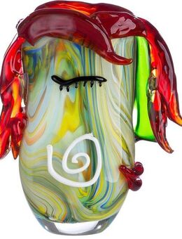 Casablanca by Gilde Tischvase Curly (1 St), dekorative Vase aus Glas, Blumenvase