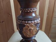 Holzvase geschnitzt Vintage Höhe 35 cm - Aßling