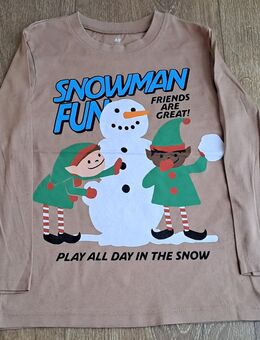"wie neu" Winter/Weihnachtslangarmshirt Gr.98/104 von H&M - Königswinter