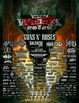 1x Wacken Open Air 2025 Ticket Karte 30.07. - 02.08.2025 inkl Umpersonalisierung - Dormagen