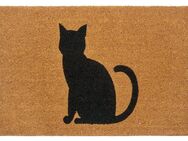 HANSE Home Fußmatte Cat, Türmatte, rechteckig, Höhe: 15 mm, Kokos, Schmutzfangmatte, Outdoor, Rutschfest, Innen, Kokosmatte, Flur