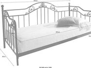 Home affaire Daybett TOPSELLER!, mit aufwendigen Verzierungen, inklusive Lattenrost aus Metall