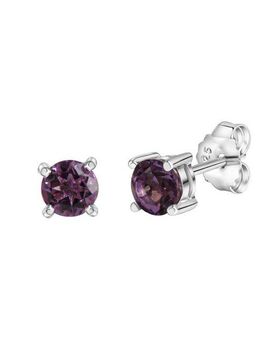 Vivance Paar Ohrstecker 925-Sterling Silber rhodiniert Amethyst