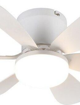 Reality Leuchten LED Deckenleuchte LUND mit Ventilator, Deckenventilator mit Licht inkl Fernbedienung, Ventilatorfunktion, LED fest integriert, warmweiß - kaltweiß, 3 Geschwindigkeiten Timer Vor- & Rücklauf LED dimmbar CCT Nachtlicht