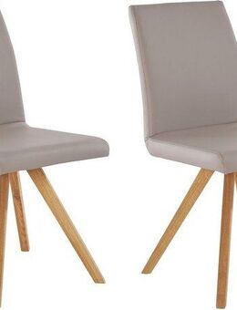 Home affaire Schalenstuhl Rio (Set, 2 St), Bezug in Kunstleder oder Strukturstoff und das Gestell ist Eiche geölt