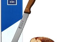 SMI Brotmesser Solingen Brotmesser 20 cm Wellenschliff Brötchenmesser Buchenholz