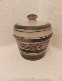 Senftopf grün -- Senf -- incl. Bautzner Becher - Görlitz Zentrum