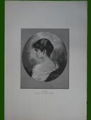 alte Grafik : Römerin ., Nach einer Skizze von Franz von Lenbach ., Blattgröße 42cm x 29cm , M - C in 02828