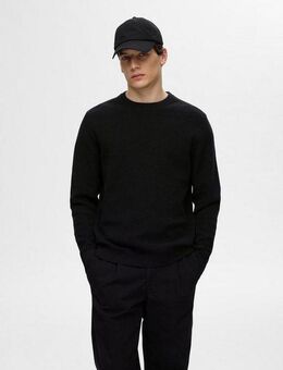 SELECTED HOMME Strickpullover SLHROSS LS KNIT STRUCTURE CREW NECK NOOS